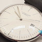 ユンハンス JUNGHANS マックスビル 自動巻き メンズ 腕時計 デイト 27 / 4002 46 ホワイト 白  ブラック 黒 SS レザー ブレス アナログ オートマ AT ウォッチ Max Bill 【中古】【送料無料】 ht5936