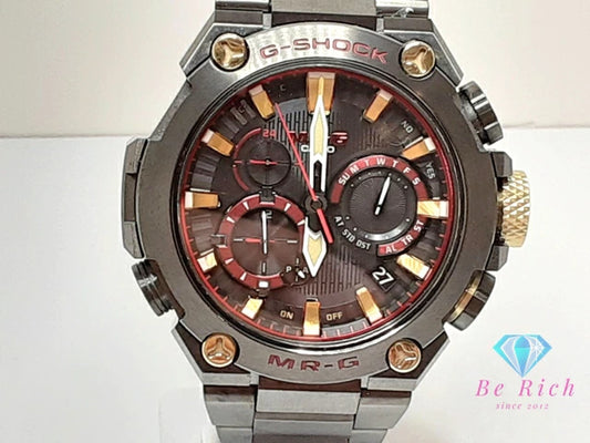 カシオ CASIO G-SHOCK MR-G 赤備え 深紅 電波 ソーラー メンズ 腕時計 MRG-B2000 黒 ブラック レッド チタン ブレス アナログ クォーツ スポーツ カジュアル ウォッチ 高級 最高峰 Gショック ジーショック 【中古】【送料無料】 ht5965