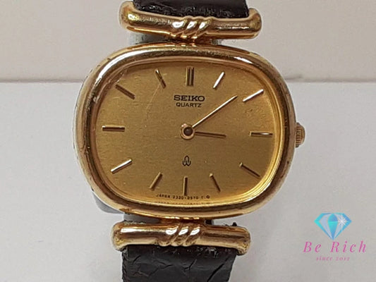 セイコー SEIKO レディース 腕時計 2320-5400 ゴールド ブラウン 茶 SS GP レザー ブレス アナログ クォーツ QZ ウォッチ 【中古】【送料無料】 ht5973