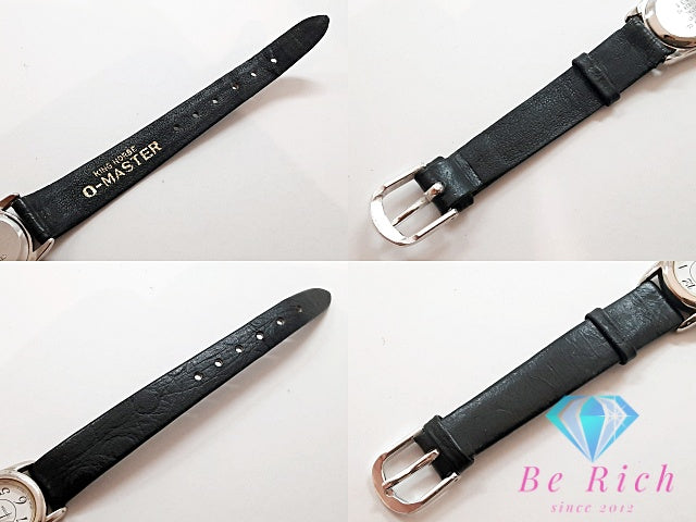 シチズン CITIZEN ISIS レディース 腕時計 オーバル 白 ホワイト ブラック 黒 SS レザー ブレス アナログ クォーツ QZ ウォッチ  【中古】【送料無料】 ht5989