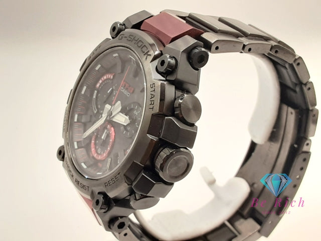 カシオ CASIO G-SHOCK MT-G メンズ 腕時計 MTG-B3000BD-1AJF 黒 ブラック カーボン 樹脂 SS ブレス 電波 タフ ソーラー モバイルリンク アナログ クォーツ QZ ウォッチ   【中古】【送料無料】ht5997