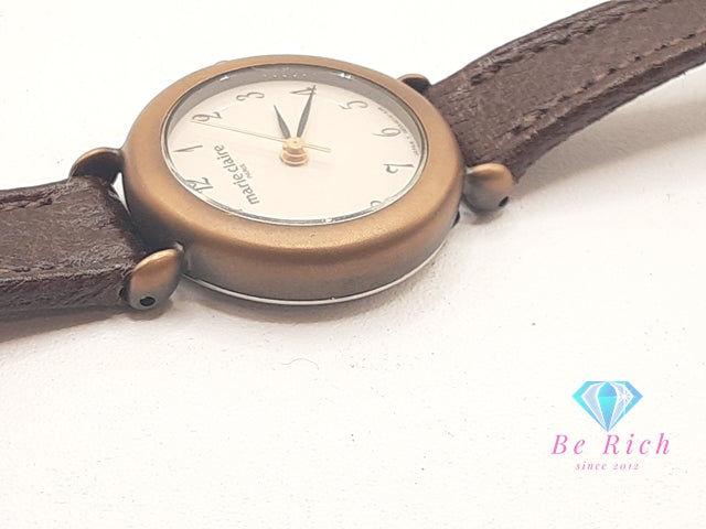 マリ クレール Marie Claire レディース 腕時計 D85201-00 B2 ベージュ ブラウン 茶 SS レザー ブレス アナログ クォーツ QZ ウォッチ  【中古】 【送料無料】 ht6000
