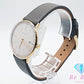 ユンハンス JUNGHANS マックスビル デイト 腕時計 47/7853.04 ホワイト 白 グレー SS GP レザー ブレス アナログ クォーツ QZ ウォッチ ユニセックス ボーイズ メンズ レディース Max Bill  【中古】【送料無料】 ht6017