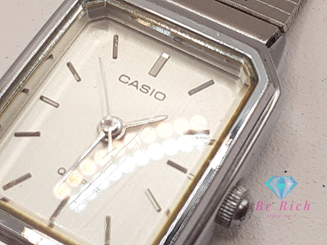 カシオ CASIO レディース 腕時計 LQ-371 角型 スクエア シルバー SS ブレス アナログ クォーツ QZ ウォッチ 【中古】【送料無料】ht6022