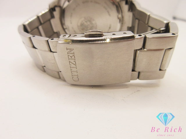 シチズン CITIZEN エコドライブ クロノグラフ デイト VO10-6772F メンズ 腕時計 青 ブルー SS ブレス アナログ クォーツ QZ ウォッチ 【中古】【送料無料】 ht6059