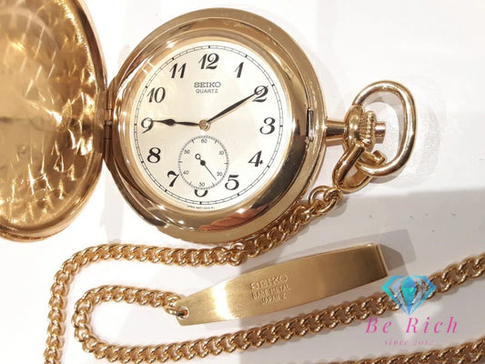 セイコー SEIKO 懐中時計 ポケットウォッチ 贈 内閣総理大臣 7N07-001A アイボリー ゴールド スモール セコンド SS GP アナログ クォーツ QZ ウォッチ 鉄道   【中古】【送料無料】 ht6108