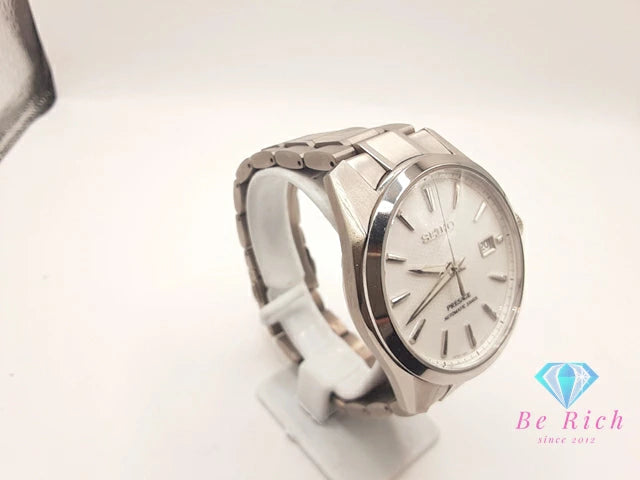 美品 セイコー SEIKO プレサージュ デイト 自動巻き メンズ 腕時計 SARX115 6R55-00E0 白 ホワイト シルバー SS ブレス オートマ AT ウォッチ PRESAGE   【中古】【送料無料】 ht6112