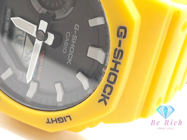 カシオ CASIO G-SHOCK ソーラー メンズ 腕時計 GA-B2100C イエロー 黄 樹脂 ブレス アナデジ デジタル アナログ クォーツ QZ ウォッチ Gショック ジーショック  【中古】【送料無料】ht6113