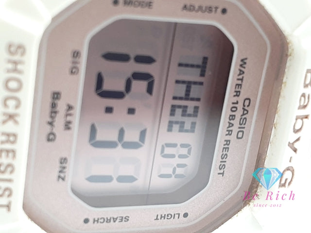 カシオ CASIO Baby-G Shell Pink Colors レディース 腕時計 BG-5606 スクエア シェル ピンク ホワイト 白 樹脂 ブレス デジタル クォーツ QZ ウォッチ G-SHOCK ベビー ジー【中古】【送料無料】ht6130