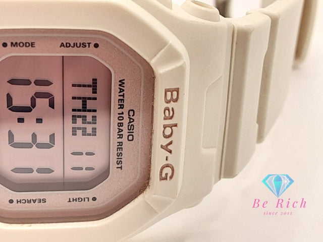 カシオ CASIO Baby-G Shell Pink Colors レディース 腕時計 BG-5606 スクエア シェル ピンク ホワイト 白 樹脂 ブレス デジタル クォーツ QZ ウォッチ G-SHOCK ベビー ジー【中古】【送料無料】ht6130
