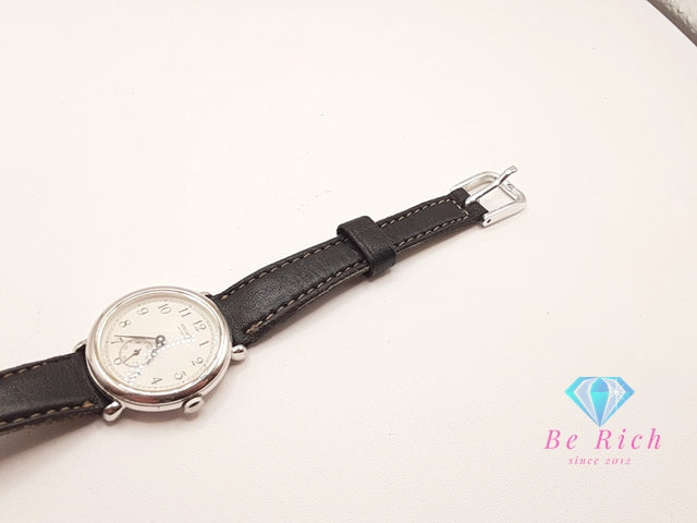 セイコー SEIKO レディース 腕時計 1428-0010 スモセコ 白 ホワイト ブラック 黒 SS レザー ブレス アナログ クォーツ QZ ウォッチ 【中古】【送料無料】 ht6143
