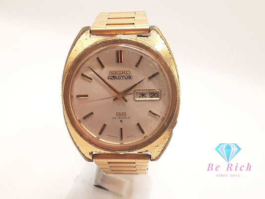 セイコー SEIKO 5 ACTUS ファイブ アクタス 自動巻き メンズ 腕時計 デイデイト 6106-8420 ゴールド GP ブレス アナログ オートマ AT ウォッチ アンティーク ヴィンテージ 【中古】【送料無料】 ht6145