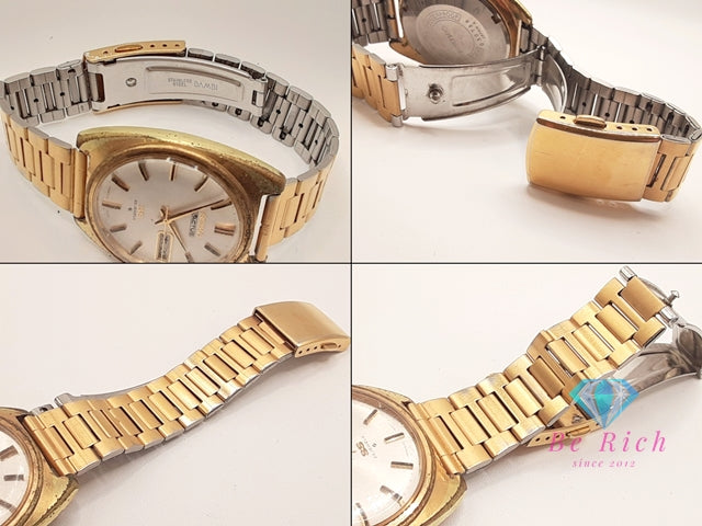 セイコー SEIKO 5 ACTUS ファイブ アクタス 自動巻き メンズ 腕時計 デイデイト 6106-8420 ゴールド GP ブレス アナログ オートマ AT ウォッチ アンティーク ヴィンテージ 【中古】【送料無料】 ht6145