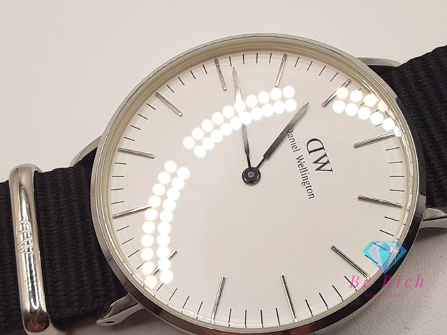 ダニエル ウェリントン Daniel Wellington クラシック 36MM 腕時計 B36R8 白 ホワイト ブラック 黒 SS ナイロン NATO ブレス アナログ クォーツ QZ ウォッチ DW メンズ レディース 【中古】【送料無料】 ht6150