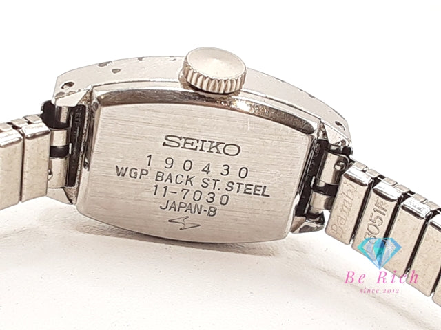 セイコー SEIKO 手巻き 21石 レディース 腕時計 11-7030 シルバー SS WGP ブレス アナログ ウォッチ ヴィンテージ アンティーク   【中古】【送料無料】 ht6152