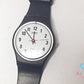 スウォッチ Swatch レディース 腕時計 白 ホワイト 黒 ブラック プラスチック SS 樹脂 ブレス アナログ クォーツ QZ ウォッチ 【中古】【送料無料】 ht6174