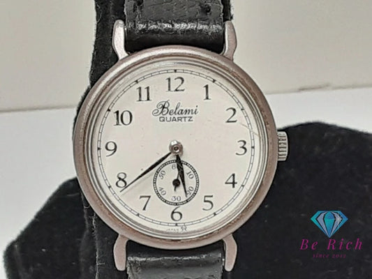 ベラミ BELAMI レディース 腕時計 V252-0090 スモセコ 白 ホワイト ブラック 黒 SS レザー ブレス アナログ クォーツ QZ ファッション ウォッチ 【中古】【送料無料】 ht6190