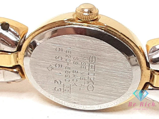 セイコー SEIKO レディース 腕時計 1E20-5590 ゴールド シルバー ブレス アナログ クォーツ QZ ウォッチ バングル 【中古】【送料無料】 ht6193