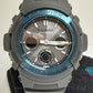 カシオ CASIO G-SHOCK ソーラー 電波 メンズ 腕時計 AWG-M100BC 黒 ブラック 青 ブルー SS 樹脂 ブレス アナデジ クォーツ QZ スタンダード Gショック ジーショック 【中古】【送料無料】ht6214