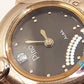 セイコー SEIKO アルバ 1P ダイヤ レディース 腕時計 Y150-0C80 黒 ブラック ゴールド SS  GP ブレス アナログ QZ ウォッチ ALBA 【中古】【送料無料】 ht6224