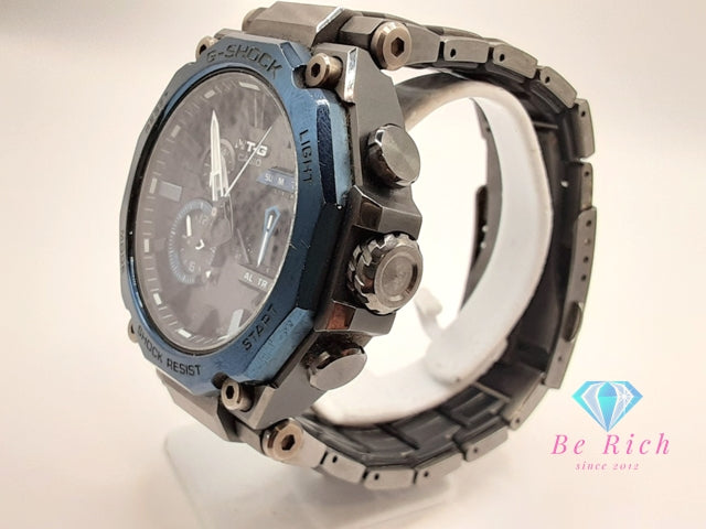 カシオ CASIO G-SHOCK MT-G デュアル コア ガード MTG-B2000B 電波 ソーラー メンズ 腕時計 黒 ブラック SS カーボン QZ アナログ クォーツ ウォッチ MT-G DUAL CORE GUARD   【中古】【送料無料】 ht6230