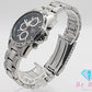 セイコー SEIKO クロノグラフ デイト SND371P 7T92-0DW0 メンズ 腕時計 黒 ブラック SS ブレス アナログ クォーツ QZ ウォッチ  【中古】【送料無料】 ht6233