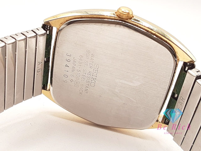 セイコー SEIKO メンズ 腕時計 6431-5100 ゴールド SS GP ブレス アナログ クォーツ QZ ウォッチ 【中古】【送料無料】 ht6239