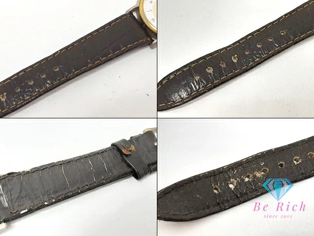 カンペール CAMPELL メンズ 腕時計 白 ホワイト ブラウン 茶 SS レザー ブレス アナログ クォーツ QZ ウォッチ    【中古】【送料無料】 ht6247