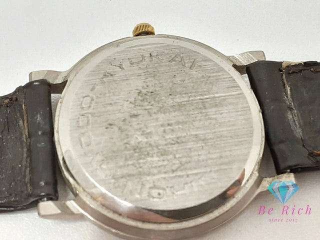 カンペール CAMPELL メンズ 腕時計 白 ホワイト ブラウン 茶 SS レザー ブレス アナログ クォーツ QZ ウォッチ    【中古】【送料無料】 ht6247