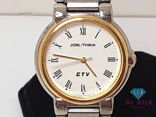 シチズン CITIZEN レディース 腕時計 1030-344642 白 ホワイト シルバー ゴールド SS GP ブレス アナログ クォーツ QZ ウォッチ ボーイズ ユニセックス メンズ  【中古】【送料無料】 ht6277