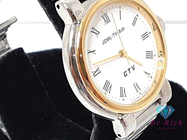 シチズン CITIZEN レディース 腕時計 1030-344642 白 ホワイト シルバー ゴールド SS GP ブレス アナログ クォーツ QZ ウォッチ ボーイズ ユニセックス メンズ  【中古】【送料無料】 ht6277