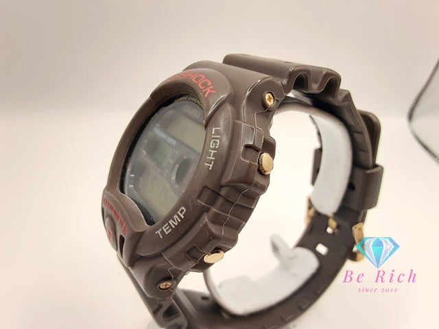 カシオ CASIO G-SHOCK メンズ 腕時計 DW6100 温度 サーモ センサー 搭載 黒 ブラック ダーク ブラウン 茶 SS 樹脂 ブレス デジタル クォーツ QZ ウォッチ 【中古】【送料無料】ht6296