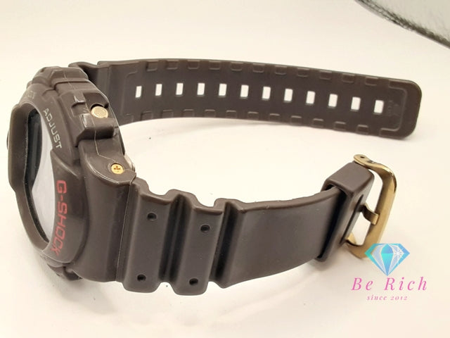 カシオ CASIO G-SHOCK メンズ 腕時計 DW6100 温度 サーモ センサー 搭載 黒 ブラック ダーク ブラウン 茶 SS 樹脂 ブレス デジタル クォーツ QZ ウォッチ 【中古】【送料無料】ht6296
