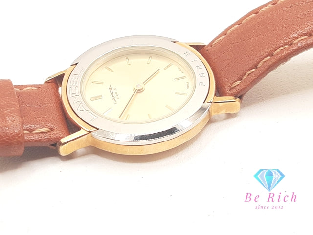 ランセル LANCEL レディース 腕時計 ゴールド ブラウン 茶 SS レザー ブレス アナログ クォーツ QZ ウォッチ  【中古】【送料無料】 ht6298
