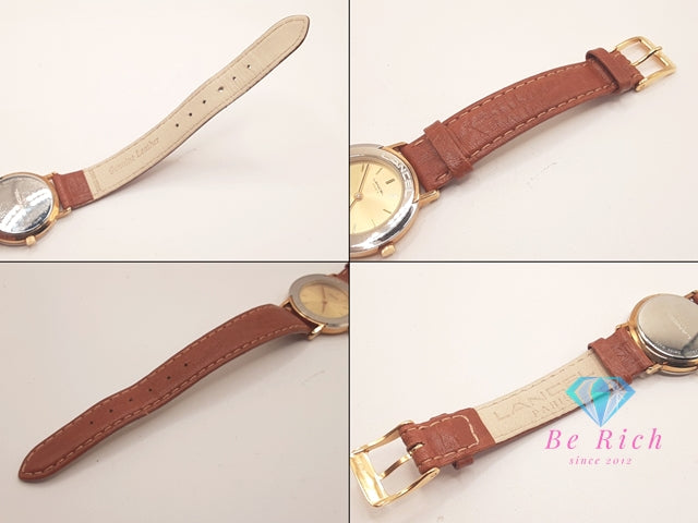 ランセル LANCEL レディース 腕時計 ゴールド ブラウン 茶 SS レザー ブレス アナログ クォーツ QZ ウォッチ  【中古】【送料無料】 ht6298