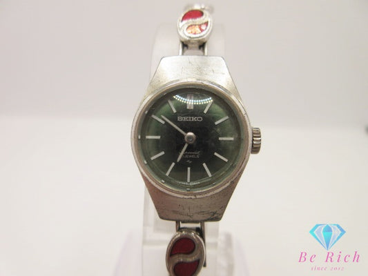 セイコー SEIKO Special スペシャル 23石 手巻き レディース 腕時計 1140-0160 緑 グリーン シルバー SS ブレス アナログ ウォッチ ヴィンテージ アンティーク  【中古】【送料無料】 ht6304