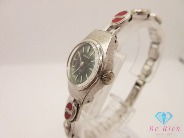 セイコー SEIKO Special スペシャル 23石 手巻き レディース 腕時計 1140-0160 緑 グリーン シルバー SS ブレス アナログ ウォッチ ヴィンテージ アンティーク  【中古】【送料無料】 ht6304
