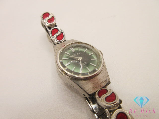 セイコー SEIKO Special スペシャル 23石 手巻き レディース 腕時計 1140-0160 緑 グリーン シルバー SS ブレス アナログ ウォッチ ヴィンテージ アンティーク  【中古】【送料無料】 ht6304