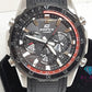 カシオ CASIO エディフィス 電波 ソーラー メンズ 腕時計 EQW-T670 黒 ブラック SS 樹脂 ラバー ブレス アナログ クォーツ QZ ウォッチ EDIFICE  【中古】【送料無料】 ht6319