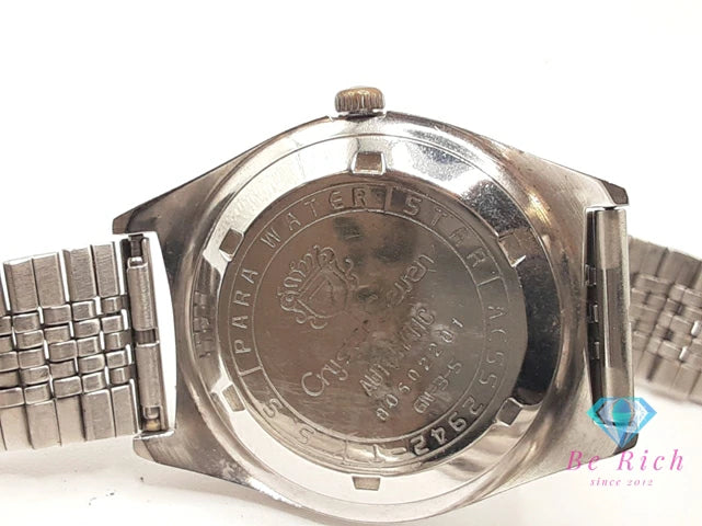 シチズン CITIZEN クリスタル セブン 自動巻き メンズ 腕時計 デイデイト 2942-T シルバー SS ブレス アナログ オートマ AT アンティーク ヴィンテージ ウォッチ Crystal Seven 【中古】【送料無料】 ht6329