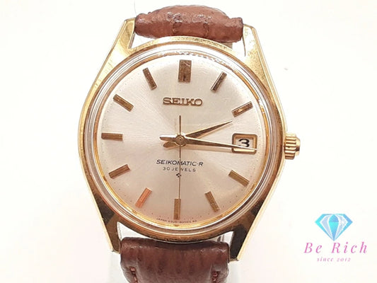 セイコー SEIKO マチック R 30石 自動巻き メンズ 腕時計 デイト 8305-8010 シルバー ブラウン 茶 SS レザー　 ブレス アナログ AT オートマ ウォッチ アンティーク ヴィンテージ MATIC-R  【中古】【送料無料】 ht6331