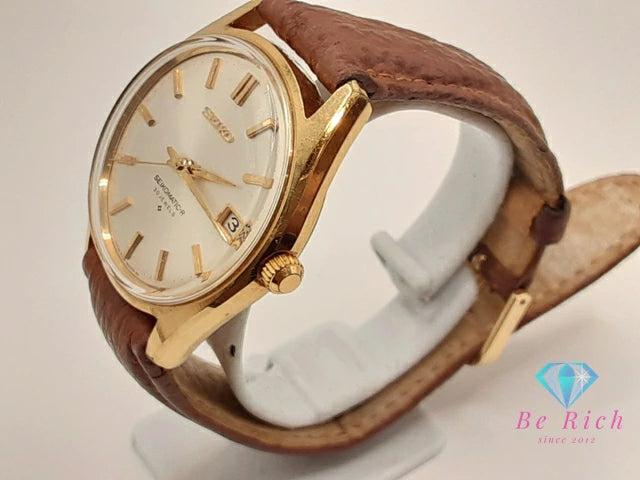 セイコー SEIKO マチック R 30石 自動巻き メンズ 腕時計 デイト 8305-8010 シルバー ブラウン 茶 SS レザー　 ブレス アナログ AT オートマ ウォッチ アンティーク ヴィンテージ MATIC-R  【中古】【送料無料】 ht6331