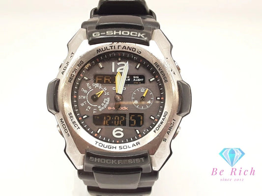 カシオ CASIO G-SHOCK 電波 ソーラー メンズ 腕時計 GW-2500 アナデジ グレー ブラック 黒 SS 樹脂 クォーツ QZ ウォッチ ジーショック Gショック   【中古】【送料無料】ht6340