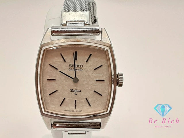 セイコー SEIKO ベルフィーナ 自動巻き レディース 腕時計 2431-3000 シルバー SS ブレス アナログ クォーツ QZ ウォッチ アンティーク ヴィンテージ BELFINA  【中古】【送料無料】 ht6353
