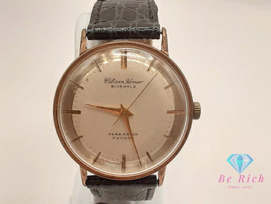 シチズン CITIZEN ホーマー 手巻き メンズ 腕時計 HR15309 シルバー ブラック 黒 SS レザー ブレス アナログ ウォッチ アンティーク ヴィンテージ HOMER  【中古】【送料無料】 ht6354