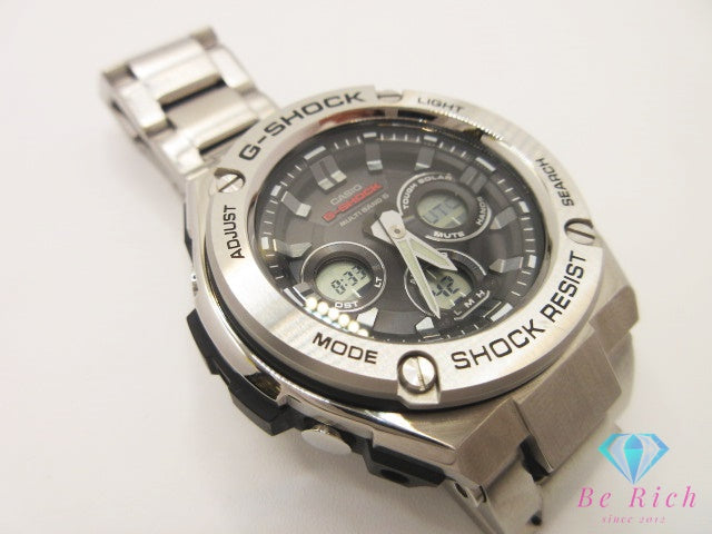 カシオ CASIO G-SHOCK G-STEEL GST-W310D メンズ 腕時計 電波 タフ ソーラー アナデジ 黒 ブラック SS 樹脂 メタル ブレス クォーツ QZ ウォッチ ジースティール  【中古】【送料無料】 ht6362