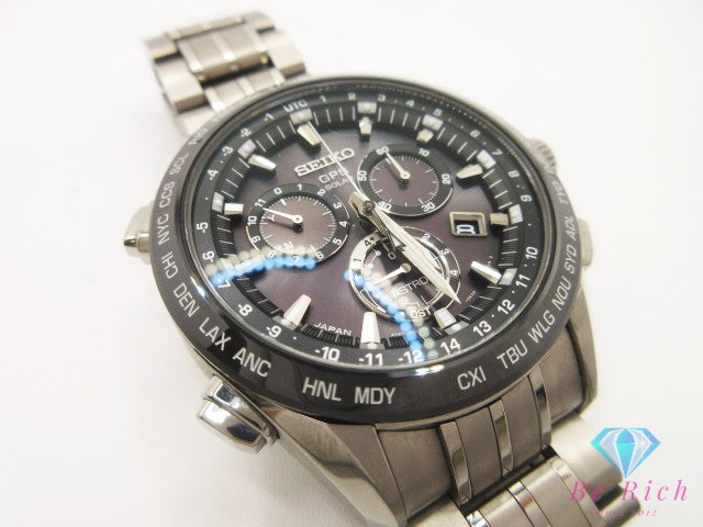 セイコー SEIKO ASTRON アストロン GPS ソーラー クロノグラフ デイト SBXB003 8X82 メンズ 腕時計 黒 ブラック SS チタニウム チタン ブレス アナログ クオーツ QZ ウォッチ  【中古】【送料無料】 ht6434