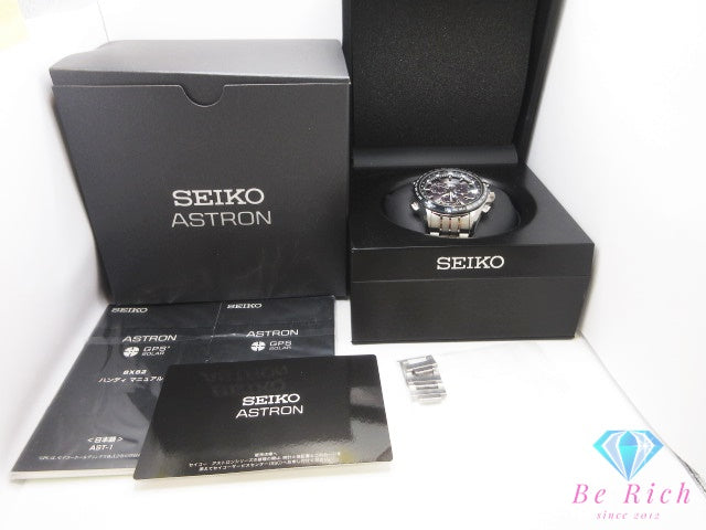 セイコー SEIKO ASTRON アストロン GPS ソーラー クロノグラフ デイト SBXB003 8X82 メンズ 腕時計 黒 ブラック SS チタニウム チタン ブレス アナログ クオーツ QZ ウォッチ  【中古】【送料無料】 ht6434
