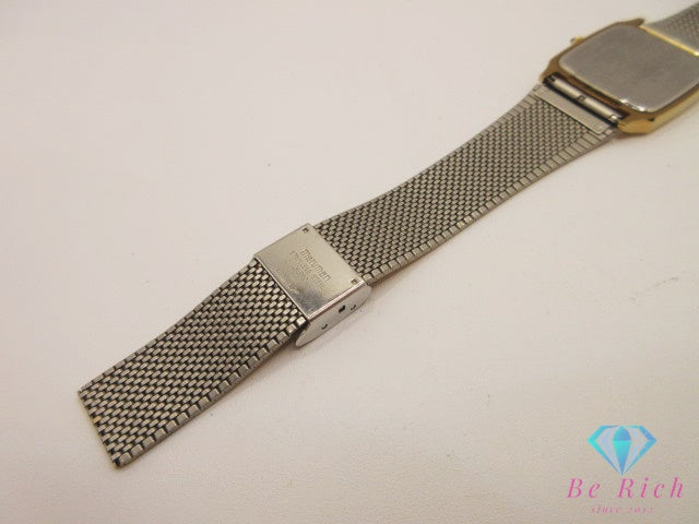 セイコー SEIKO Dolce ドルチェ 超硬 ケース ユニセックス ボーイズ 腕時計 7731-5040 スクエア ゴールド SS GP ブレス アナログ クォーツ QZ ウォッチ メンズ レディース 【中古】【送料無料】 ht6470