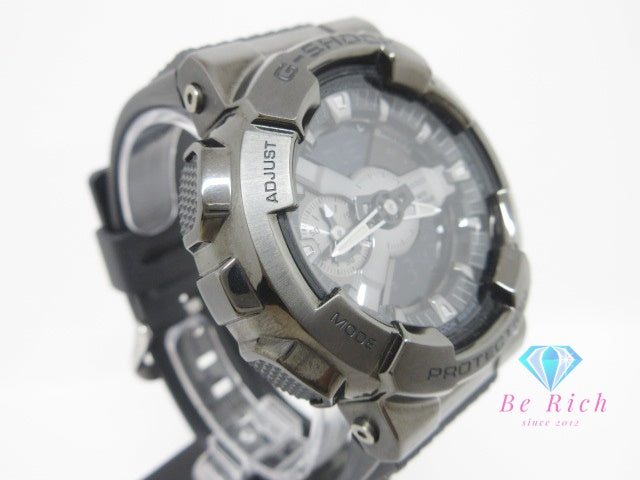 カシオ CASIO G-SHOCK GM-110BB メタル カバード シリーズ メンズ 腕時計 アナデジ 黒 ブラック SS ラバー ブレス ロゴ アナログ デジタル クオーツ QZ ウォッチ ジー ショック  【中古】【送料無料】 ht6536